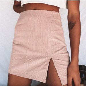 Princess Polly fahrenheit corduroy mini skirt - pink